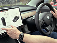Tesla Steering Wheel And Display